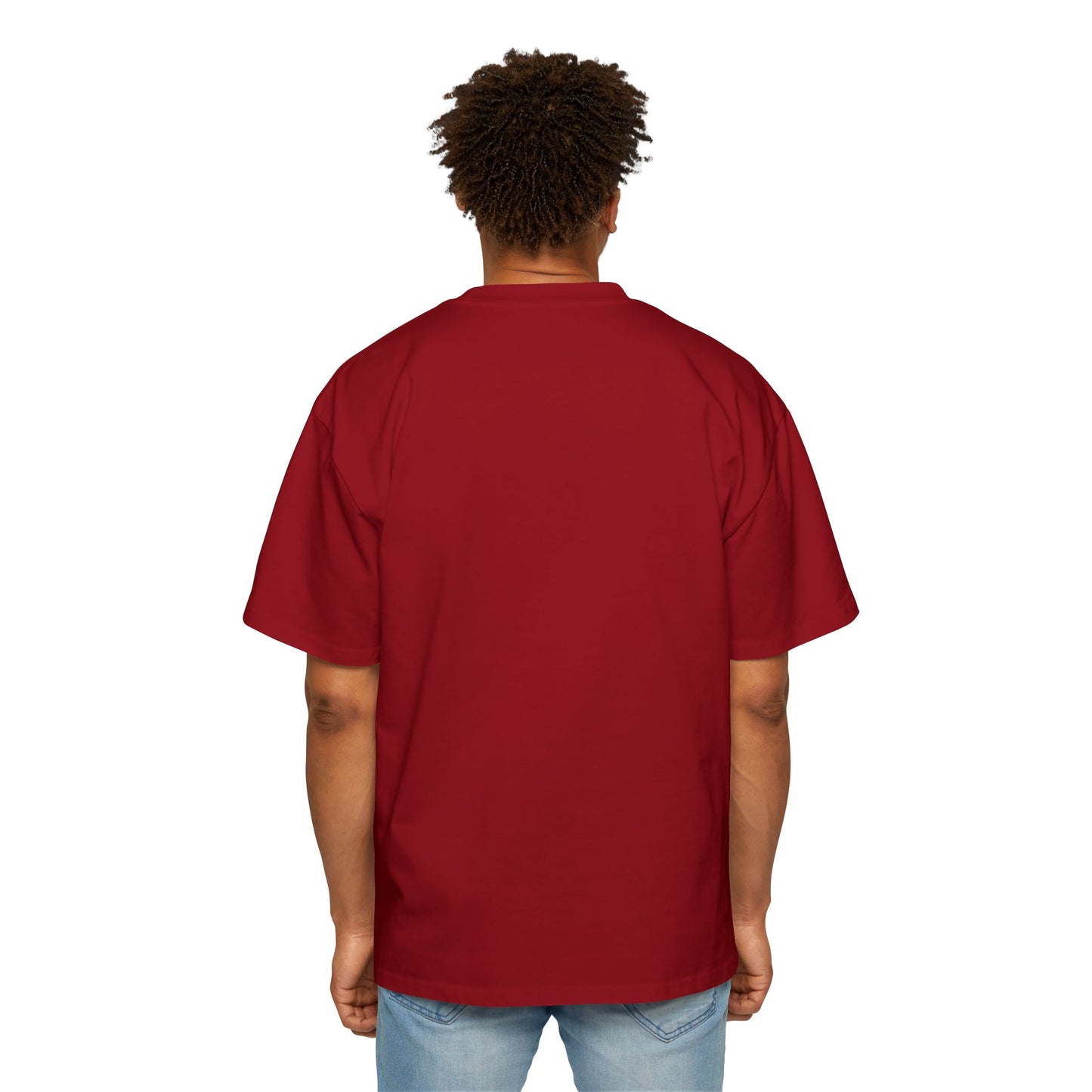 Oversized Tee with Simple Logo, Men's T-Shirt