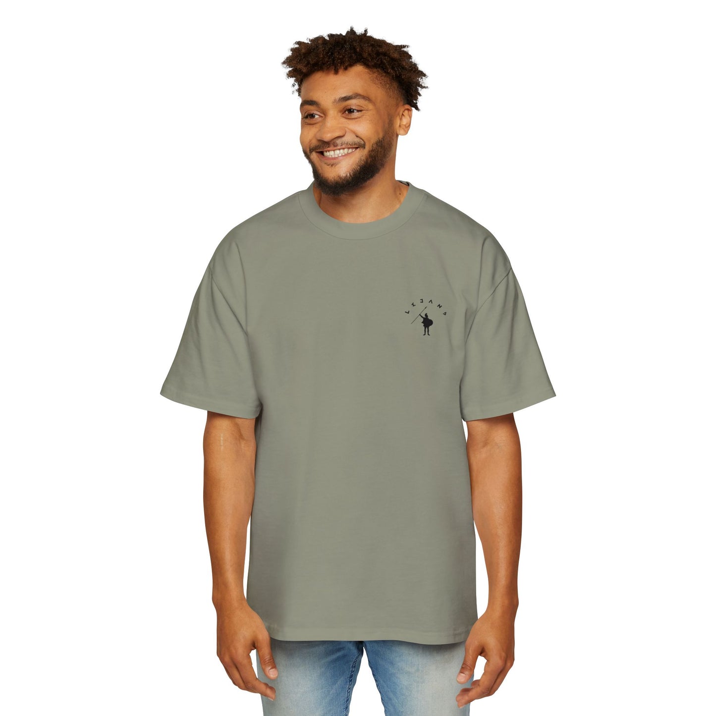 Oversized Tee with Simple Logo, Men's T-Shirt