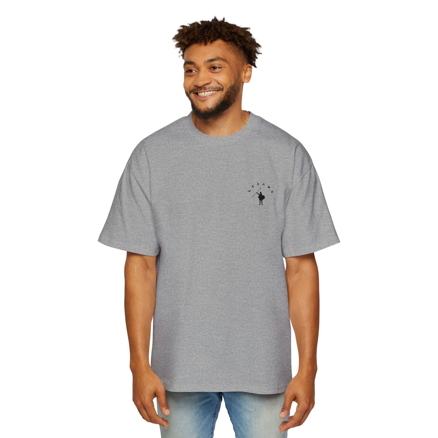 Oversized Tee with Simple Logo, Men's T-Shirt