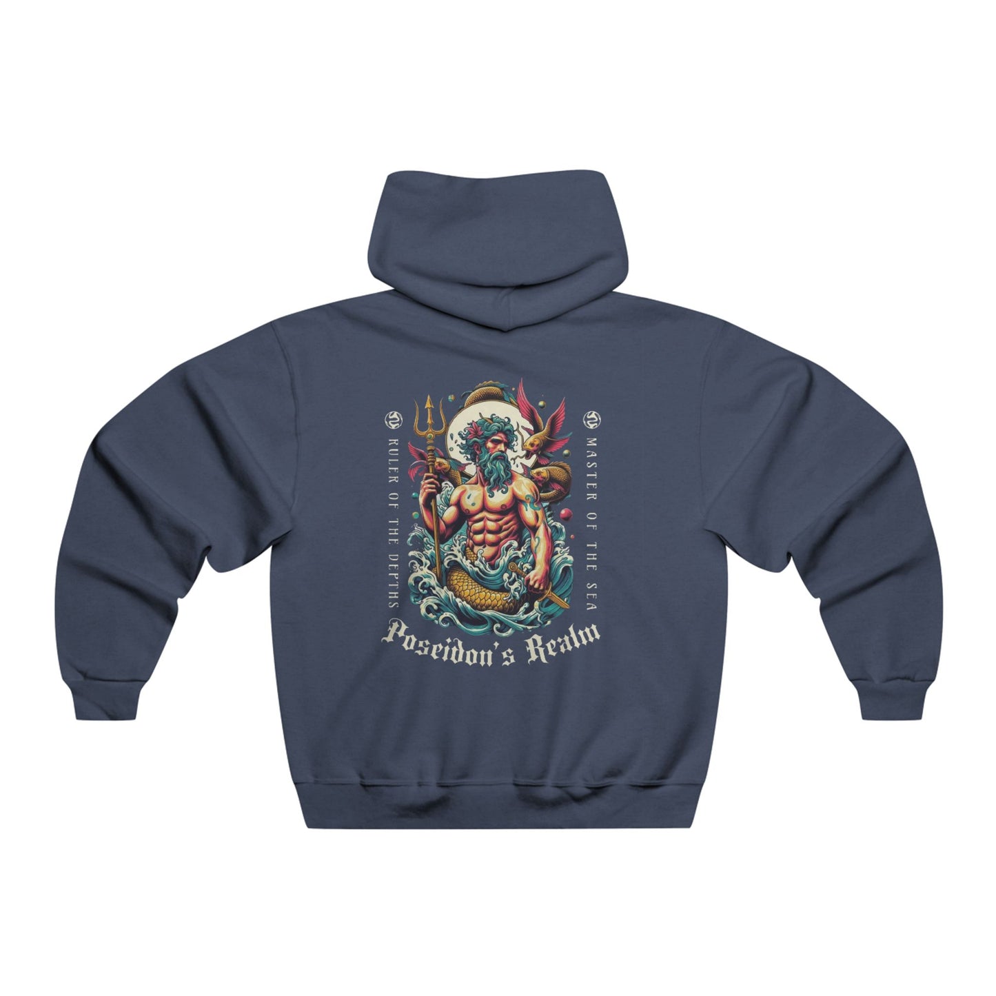 Men's Hooded Sweatshirt with Poseidon Design - LEJAND