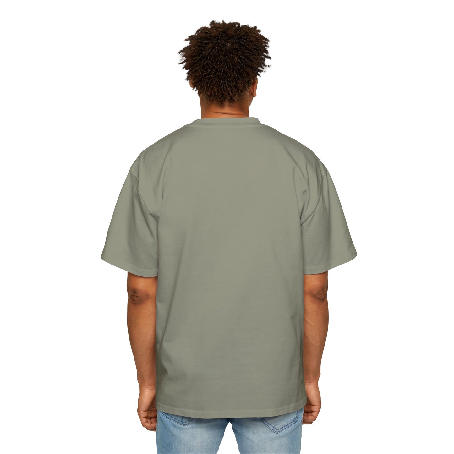 Oversized Tee with Simple Logo, Men's T-Shirt