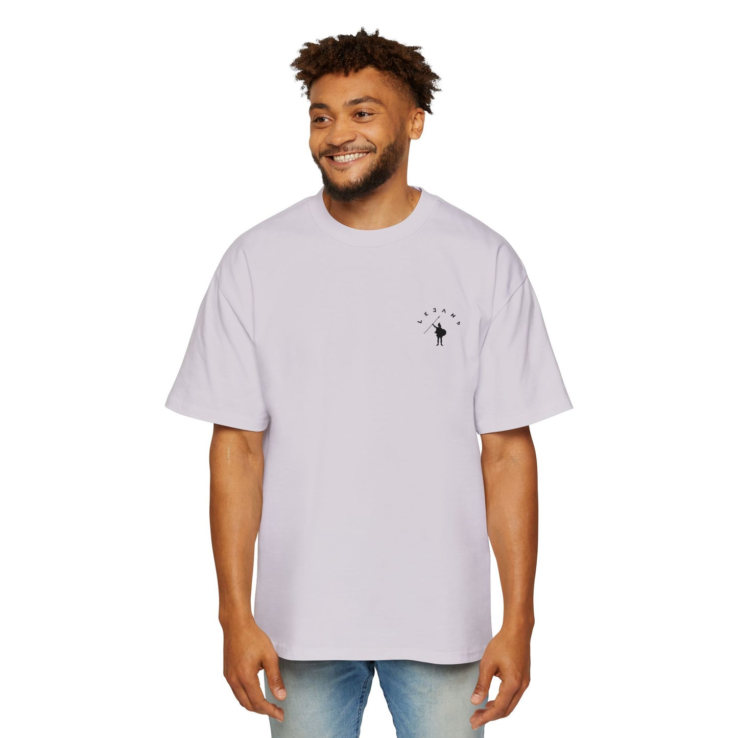 Oversized Tee with Simple Logo, Men's T-Shirt