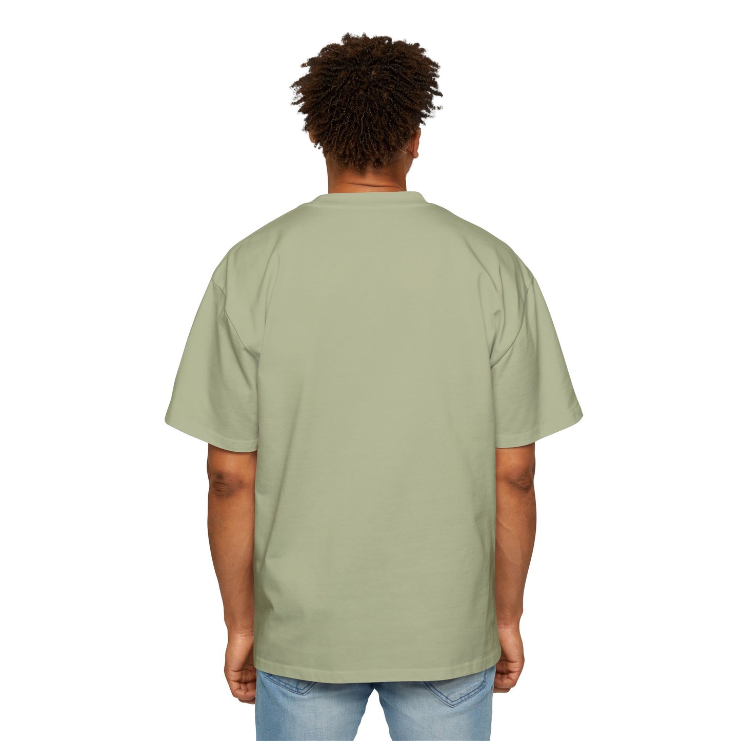 Oversized Tee with Simple Logo, Men's T-Shirt