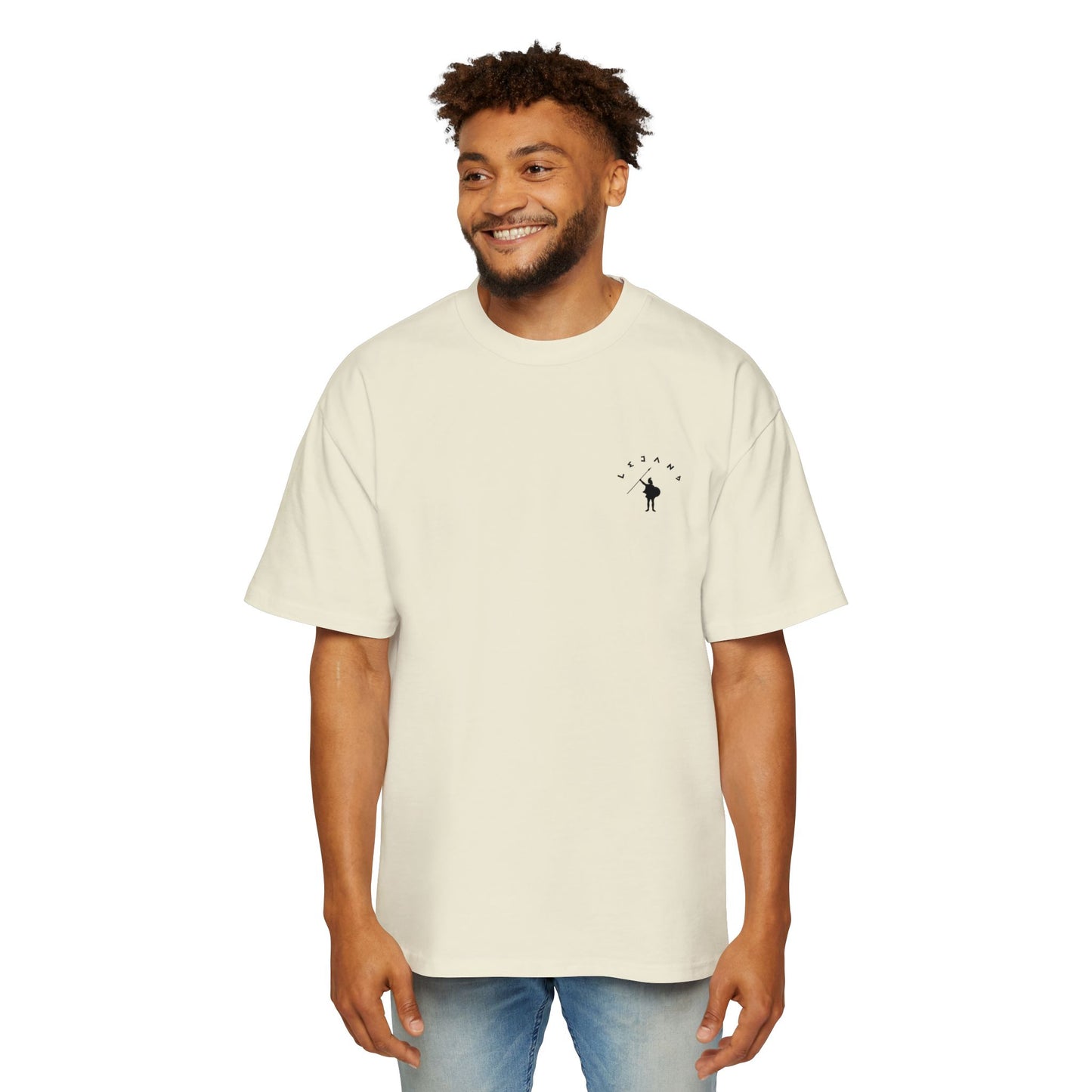 Oversized Tee with Simple Logo, Men's T-Shirt