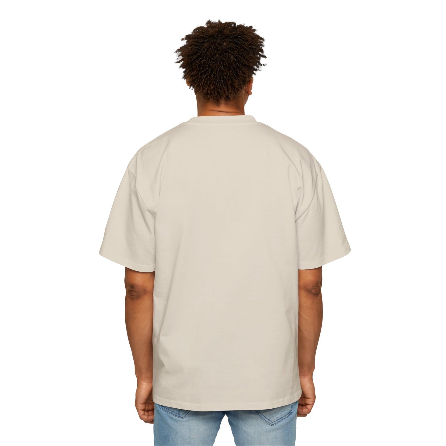 Oversized Tee with Simple Logo, Men's T-Shirt