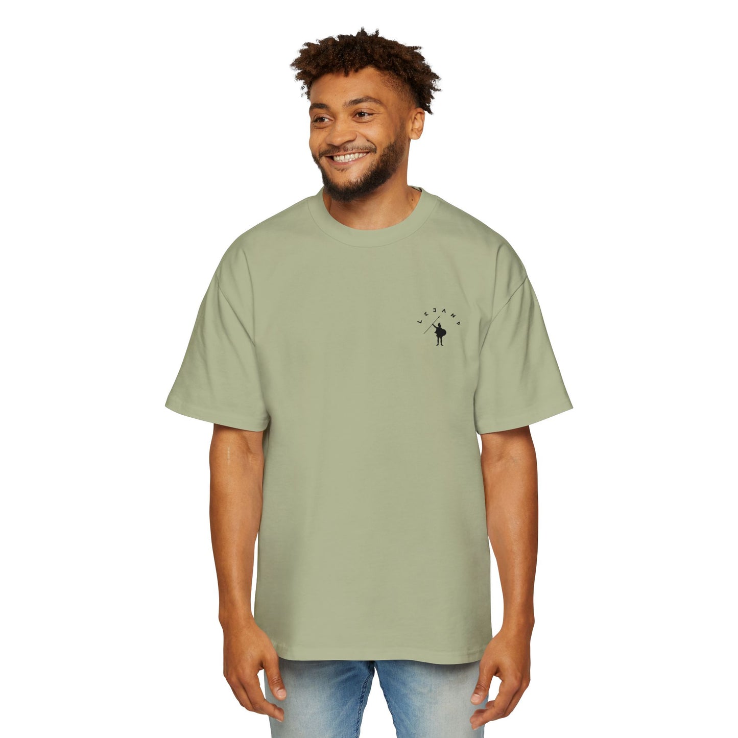 Oversized Tee with Simple Logo, Men's T-Shirt