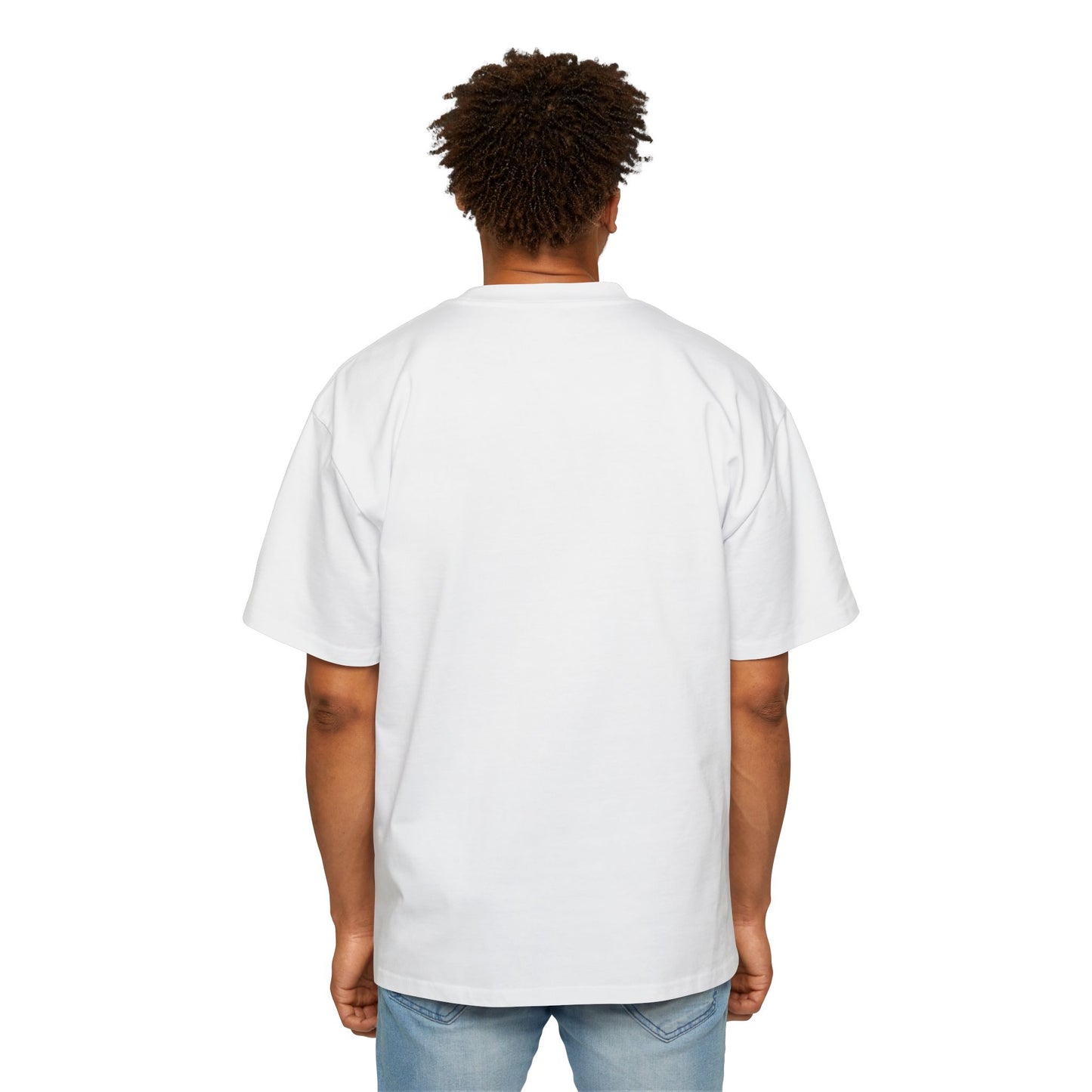 Oversized Tee with Simple Logo, Men's T-Shirt