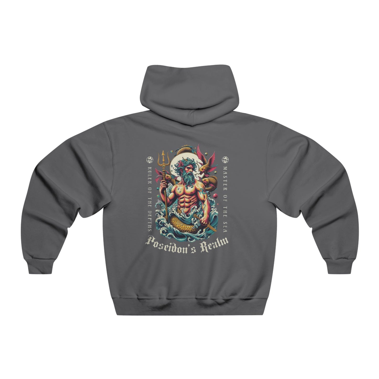 Men's Hooded Sweatshirt with Poseidon Design - LEJAND